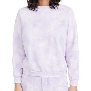 NWT Nili Lotan Classic Crew Neck Light Lavender Tie Dye Sweatshirt